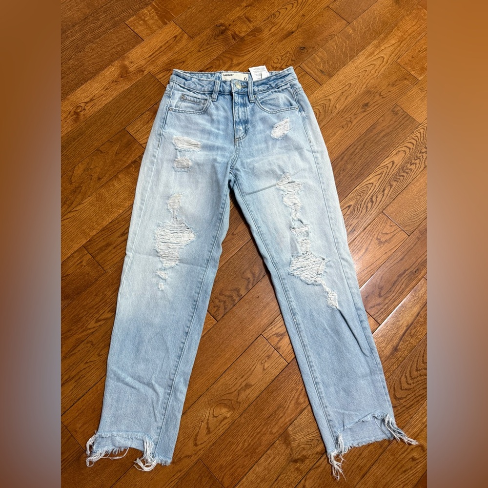Garage Light Wash Straight Leg Jeans